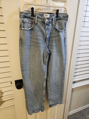 AGOLDE Light Wash Straight Jeans - Light Blue